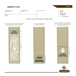 Pudełko na 1 wino zasuwane